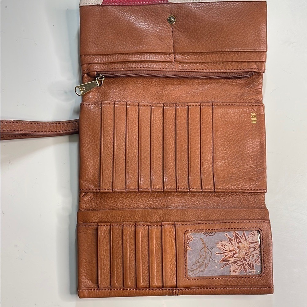 Hobo Multicolor Patchwork Leather Wristlet Clutch… - image 2